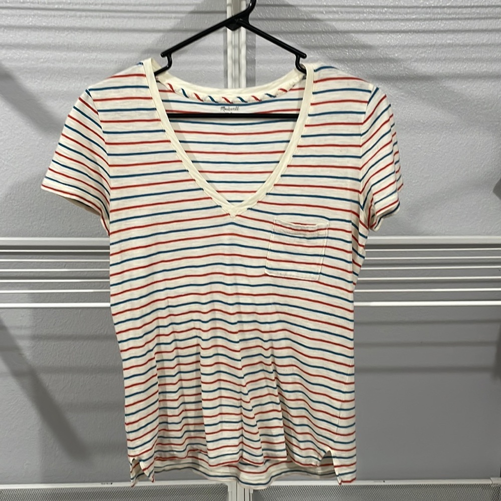 Madewell Whisper Cotton V-neck Pocket Tee